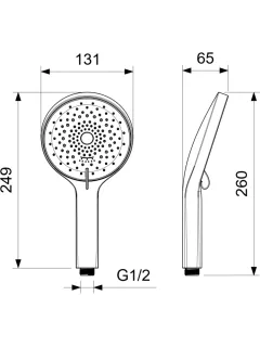 Ручной душ Aquatek Лугано AQ2201BGM оружейная сталь